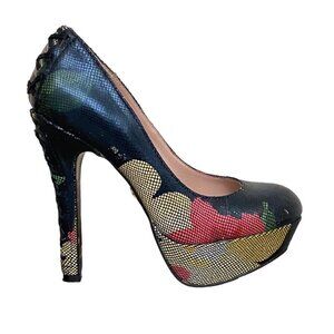 Betsey Johnson Ditan Multicolor Corset Pump Back Size 6